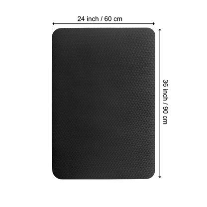 24 × 36 inch anthracite grooming mat shown from above with textured surface