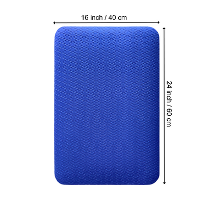 16 × 24 inch dark blue grooming mat shown from above with textured surface
