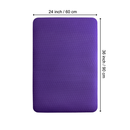 24 × 36 inch purple grooming mat shown from above with textured surface