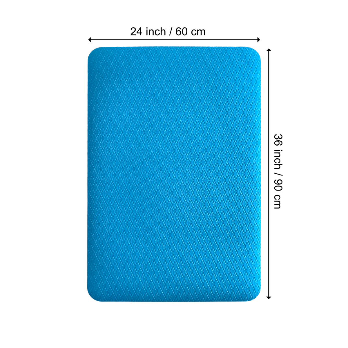 24 × 36 inch light blue grooming mat shown from above with textured surface