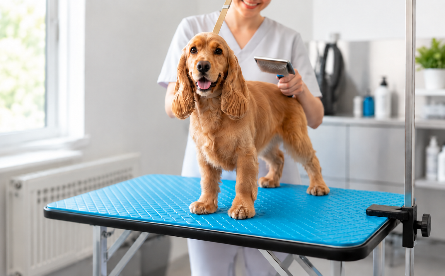Seagull Multipurpose EVA dog grooming table mat used for salon, home, mobile and veterinary grooming
