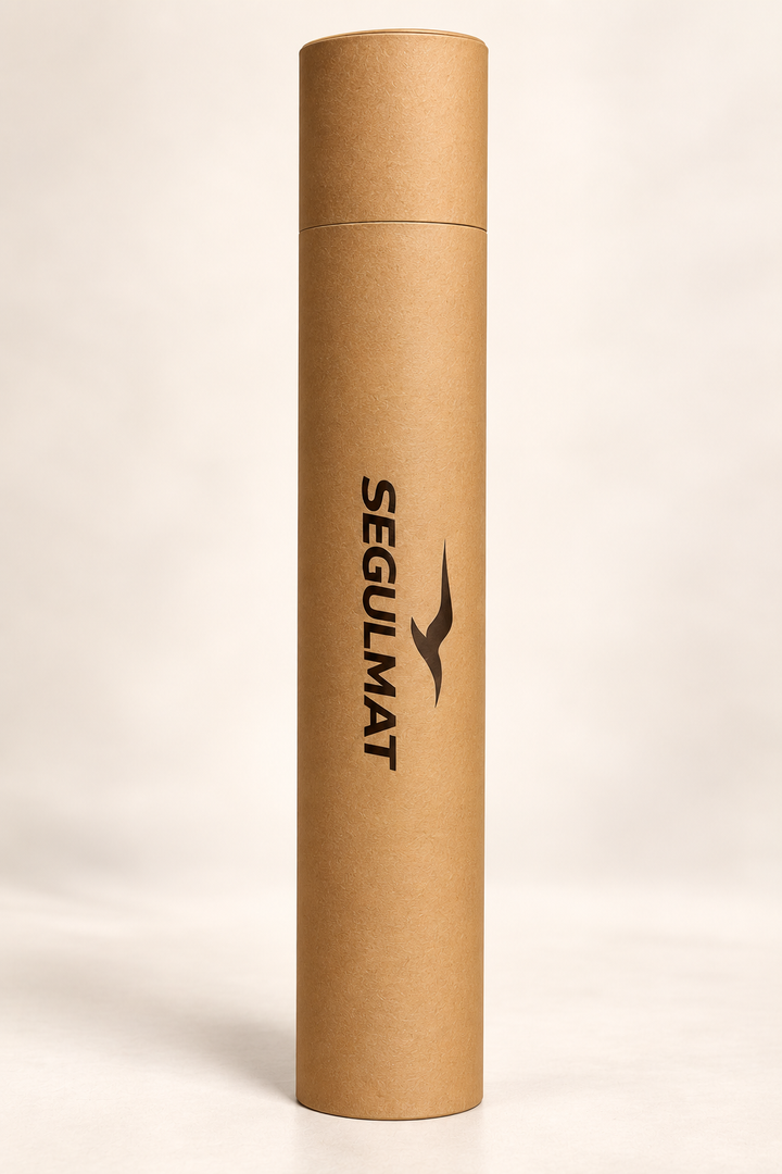 Kraft cylindrical tube packaging for SEGULMAT Premium Home PU dog grooming table mat